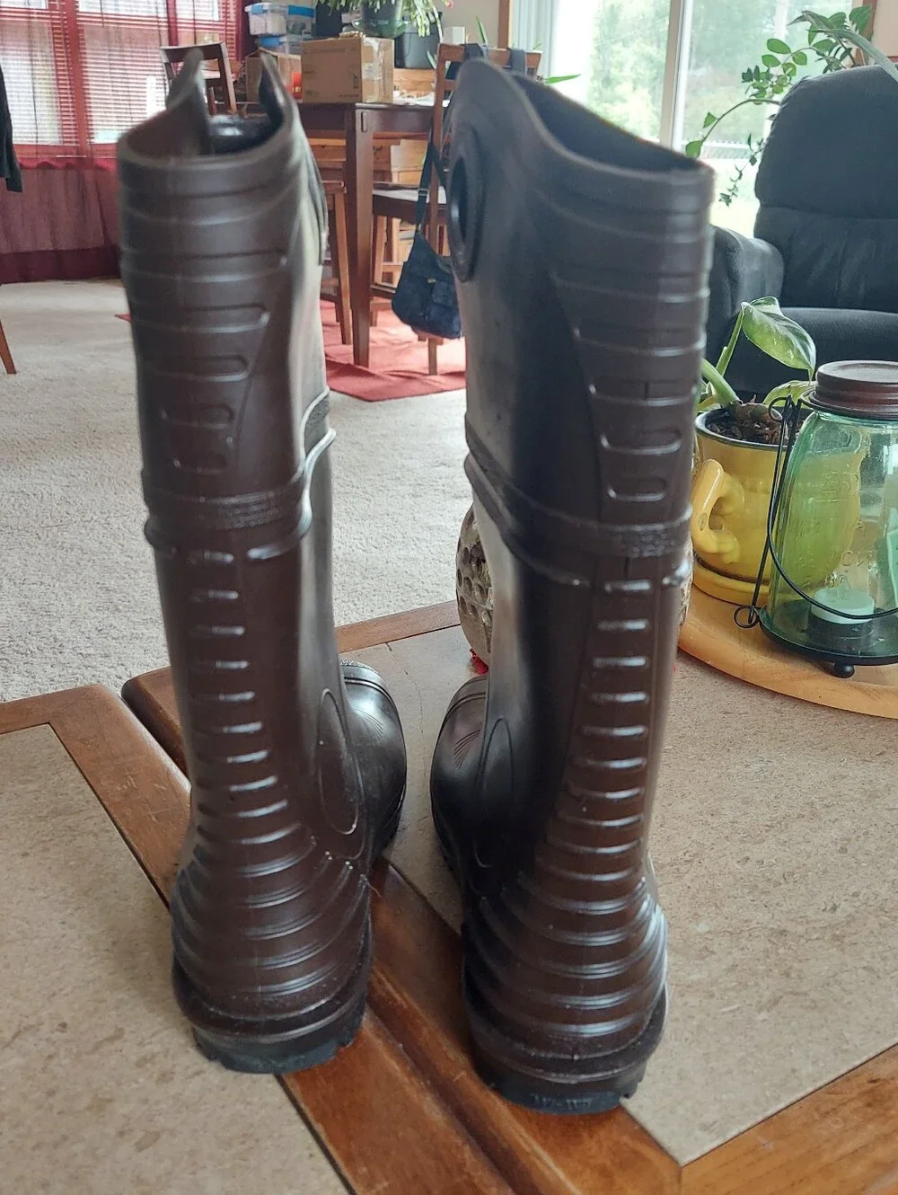 Dunlop Unisex Brown Waterproof Steel Toe Work Boots Men's Size 7 Woman's Size 9